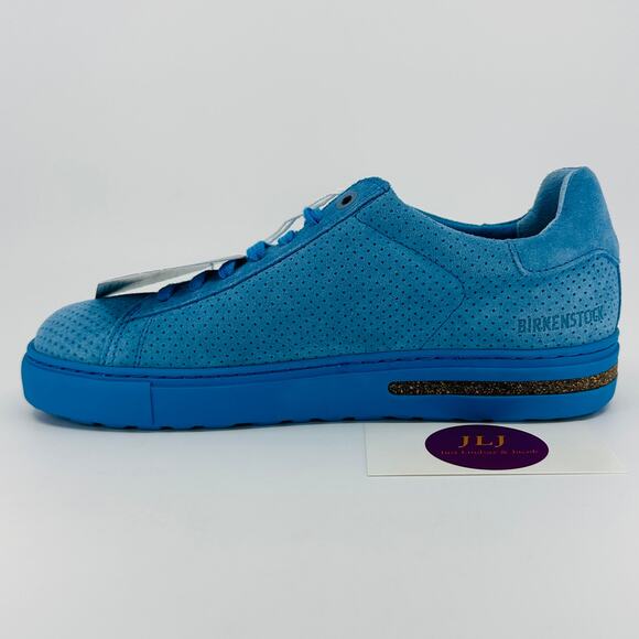 Birkenstock Women's Bend Low Sky Blue Embossed Suede Sneakers Size 37 EU / 6 US - Picture 8 of 12